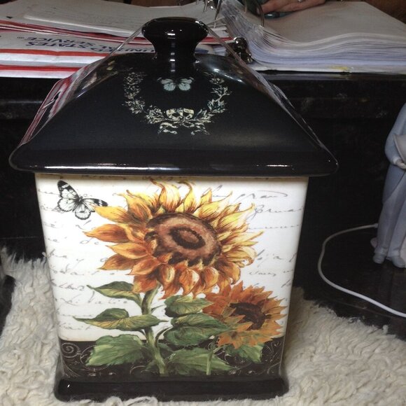 VINTAGE French Sunflower Set/Certified Int'l. Classic, French Flair; Kitchencore - Picture 3 of 6